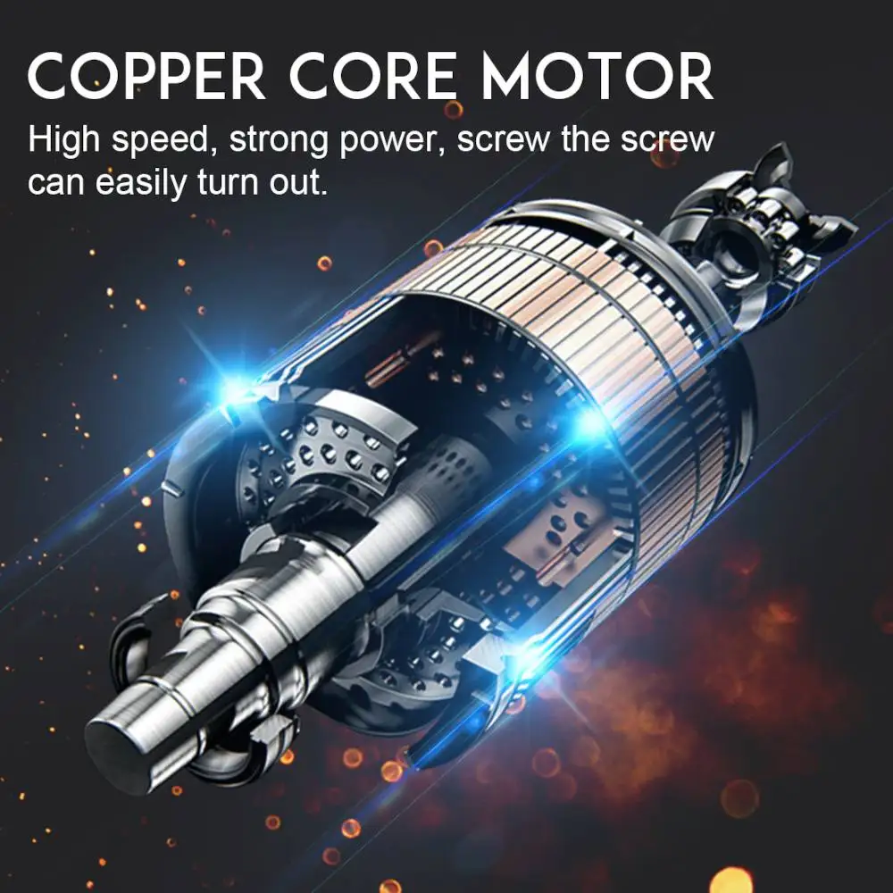 Бесщеточный Электрический ударный гайковерт с литий-ионной батареей 22800 588 мАч 1/2