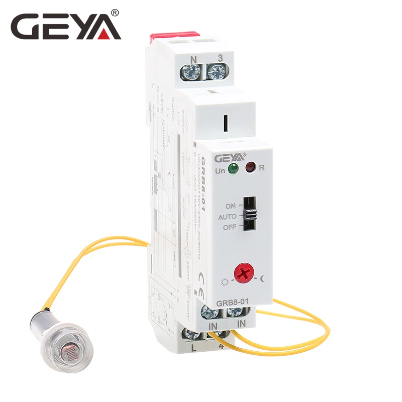 10 шт. Бесплатная доставка GEYA GRB8 01 выключатель света с внешним fotosensor AC110V 240V 50 Гц 60