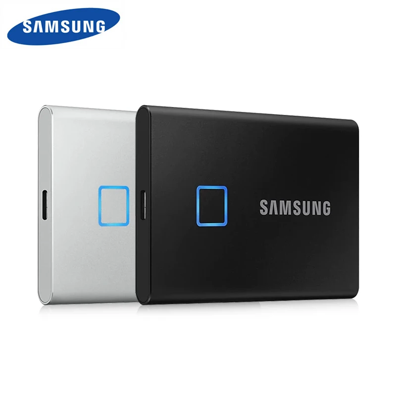 

Внешний твердотельный накопитель Samsung T7, портативный 2 ТБ SSD, USB3.2, 500 Гб, 2 ТБ, Распознавание отпечатков пальцев, разблокировка, интерфейс Type-C, внешний накопитель