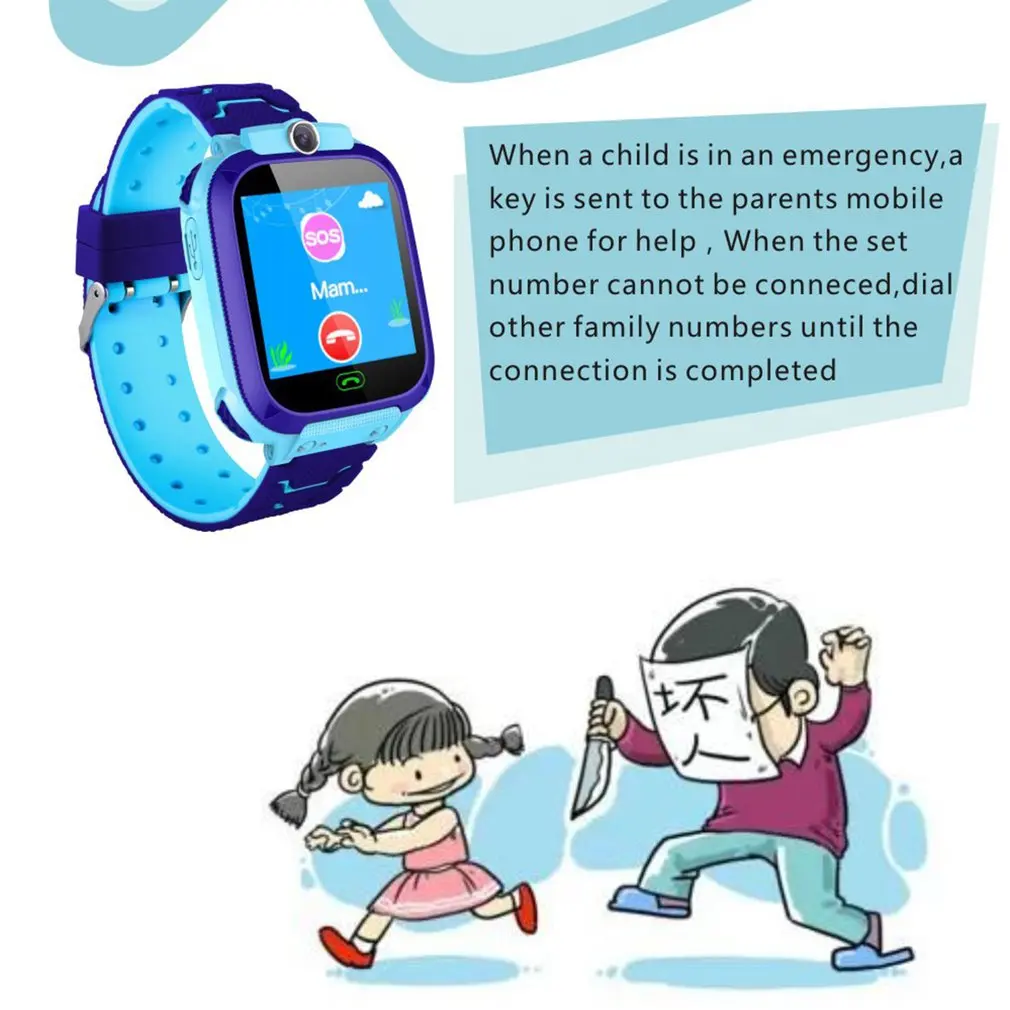 childrens smart watch phone watch smartwatch for kids with sim card photo waterproof kids gift for ios androids phone free global shipping