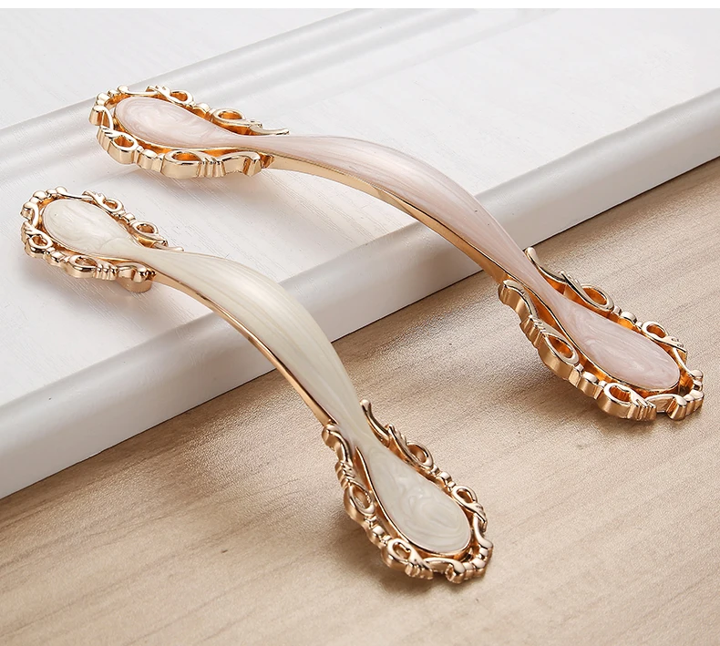 Европейские Керамические дверные ручки элегантные мебельные и для кухонного