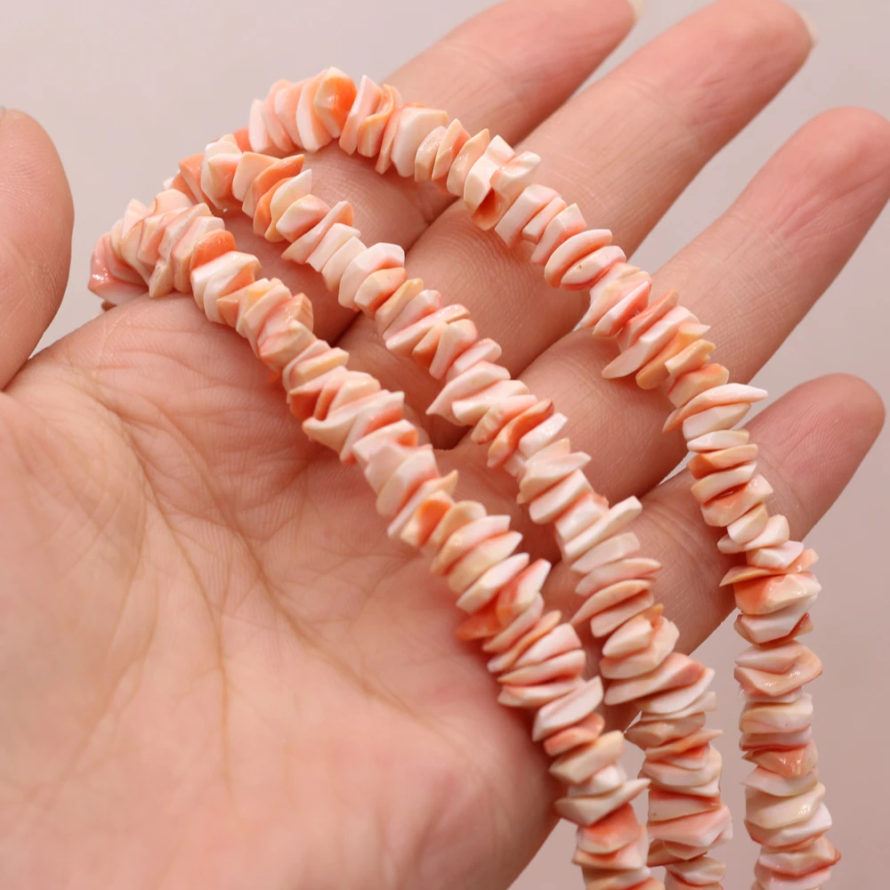 

2021 Best-selling Natural Shell Pink Crushed Stone Beaded Handicrafts DIY Exquisite Necklace Bracelet Gift Make Wholesale 8-10mm