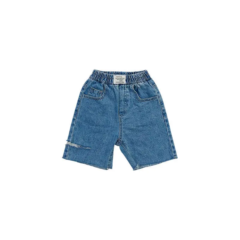 

Summer Boys and Girls Fashion Tassels Holes Solid Pants Trousers Children Casual pants overalls shorts Jeans Shorts Pant 3-7 Y