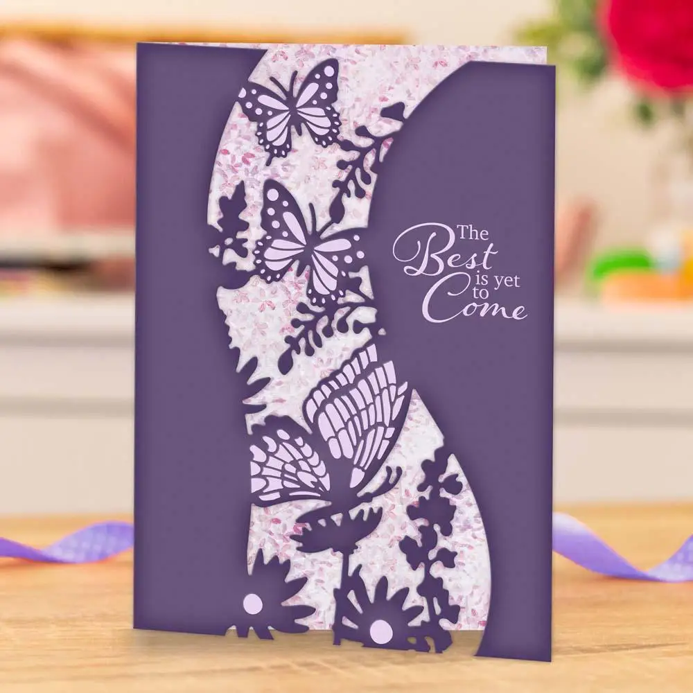 

Bilie Winding road with butterflies Metal Cutting Dies DIY Scrapbooking Photo Album Decorative Embossing PaperCard Crafts Die