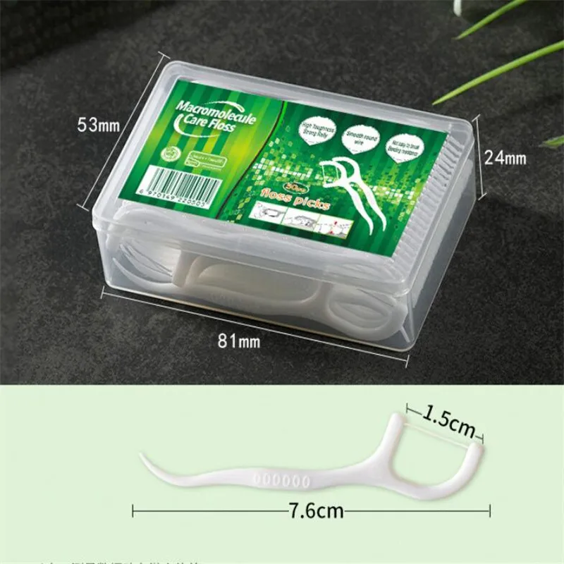 50pcs Dental Floss Flosser Picks Teeth Toothpicks Stick Tooth Clean Oral Care 7.5cm For Cleaning Toothpick | Красота и здоровье