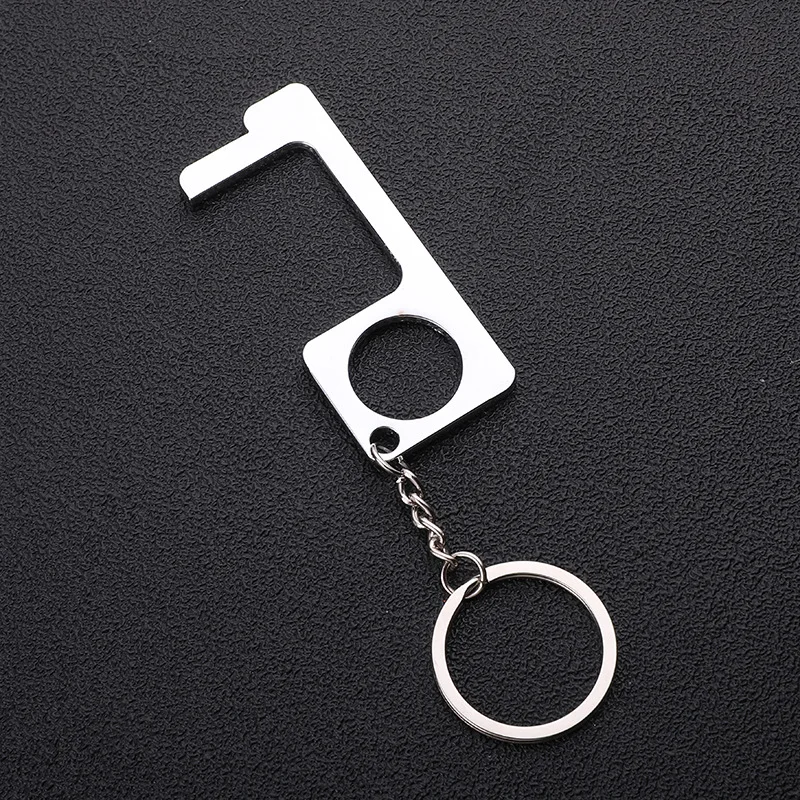 1/2/5pcs Keychain Metal Prevention Against Contact The Door Elevator Artifact Multifunctional Key Ring Anti-Virus Keychains | Украшения и