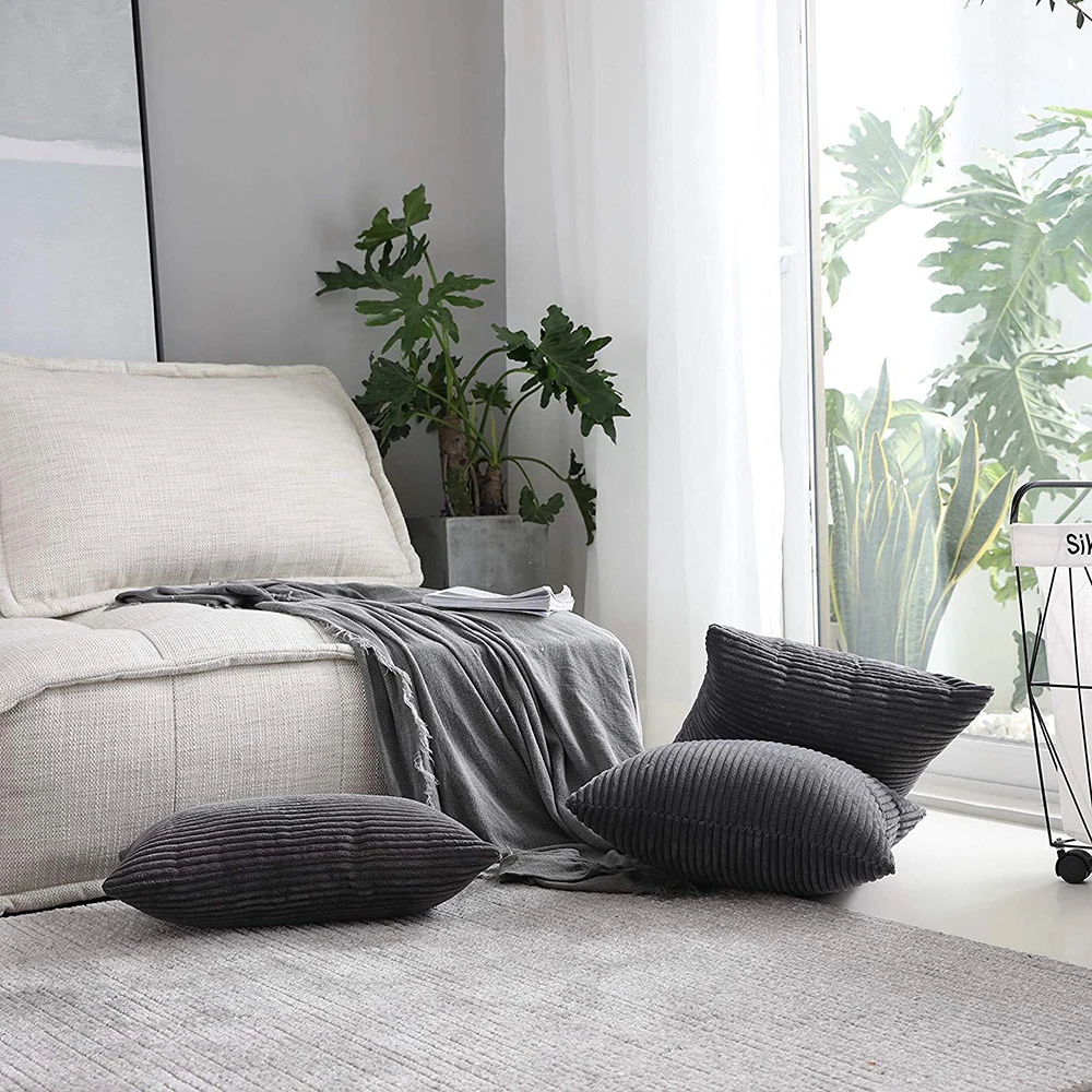 Бархатный Чехол для подушки мягкие наволочки подушка зимняя теплая спальни