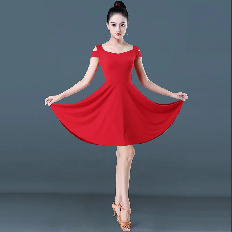 Латиноамериканское платье для танцев женщин взрослых, летнее, новое, короткий рукав, выступление, бальный танго, ча-ча-ча, костюмы.