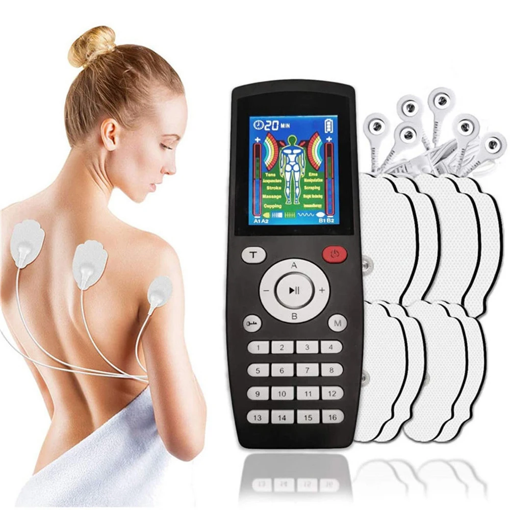 

16 Modes Tens Acupuncture Therapy Body Massager 4 Channel Electric Ems Muscle Stimulator Pulse Physiotherapy Machine Pain Relief