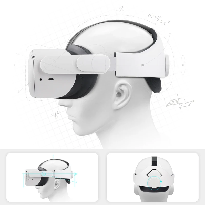 Для Oculus Quest 2 головной ремень Регулируемая гарнитура VR стекло Аксессуары