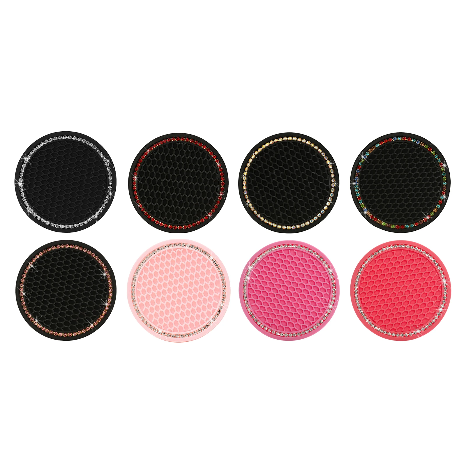 

Vehicle Crystal Coaster Decorative Rhinestone for Auto Interior Home Office