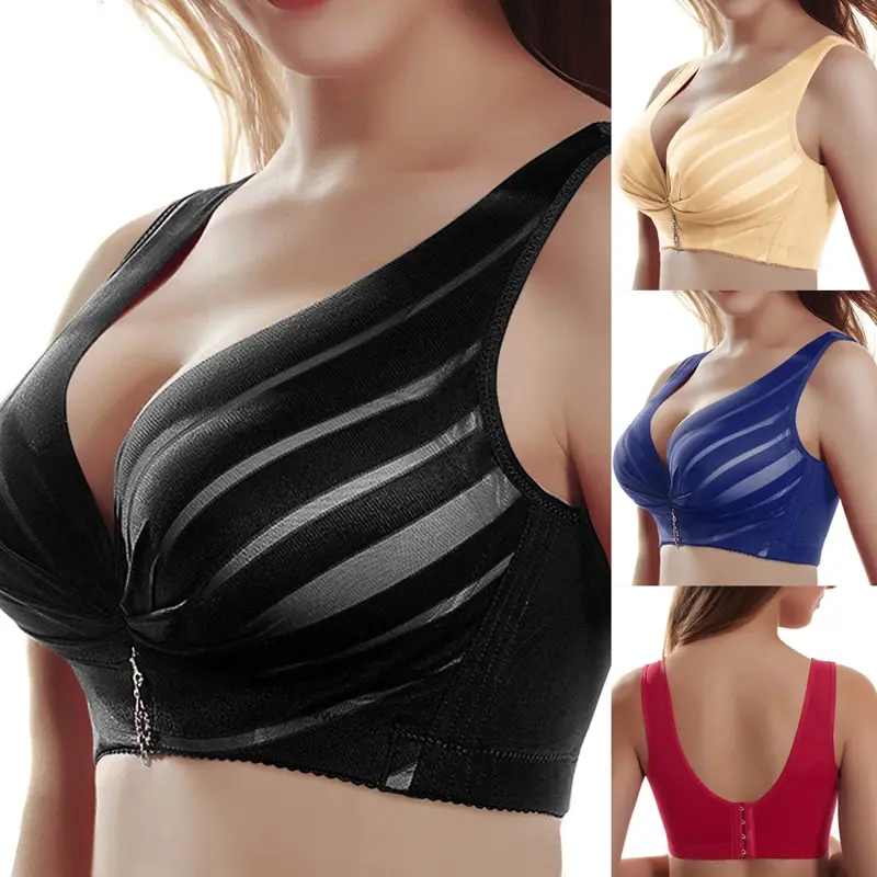 

2021 Hot Full Cup Thin Underwear Push Up Bra Wireless Adjustable Lace Women's Bra Breast Cover B C D Cup Large Size Lace Bras