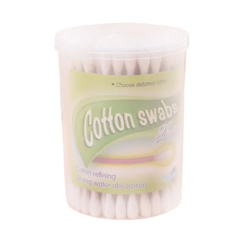 100 шт./коркор. палочки с двойным наконечником из хлопка деревянной ручкой для