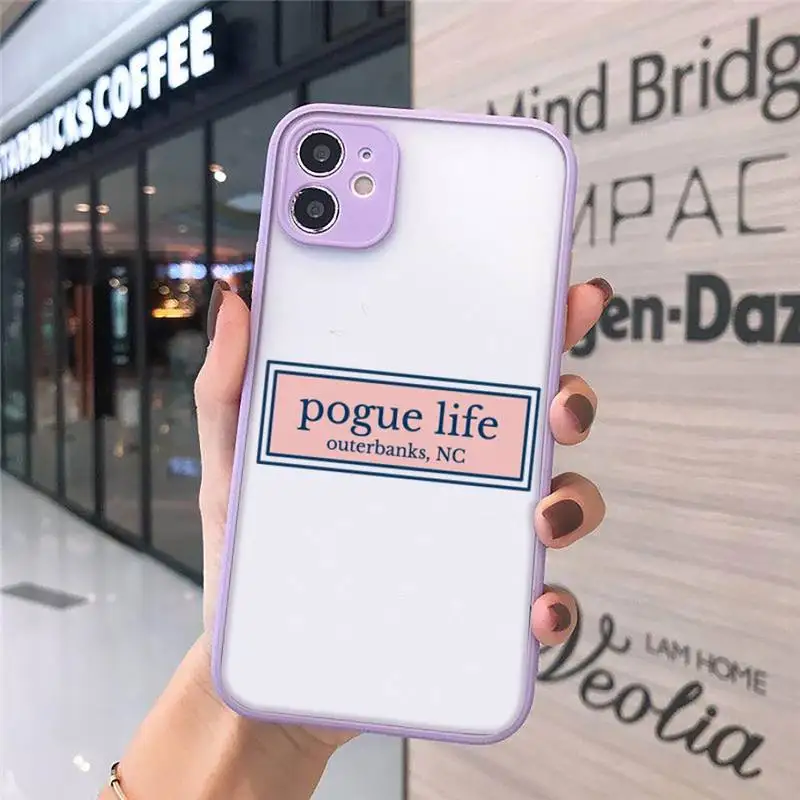 

Outer Banks-Livin' The Pogue Life Phone Case Matte Transparent for iPhone 7 8 11 12 s mini pro X XS XR MAX Plus cover funda