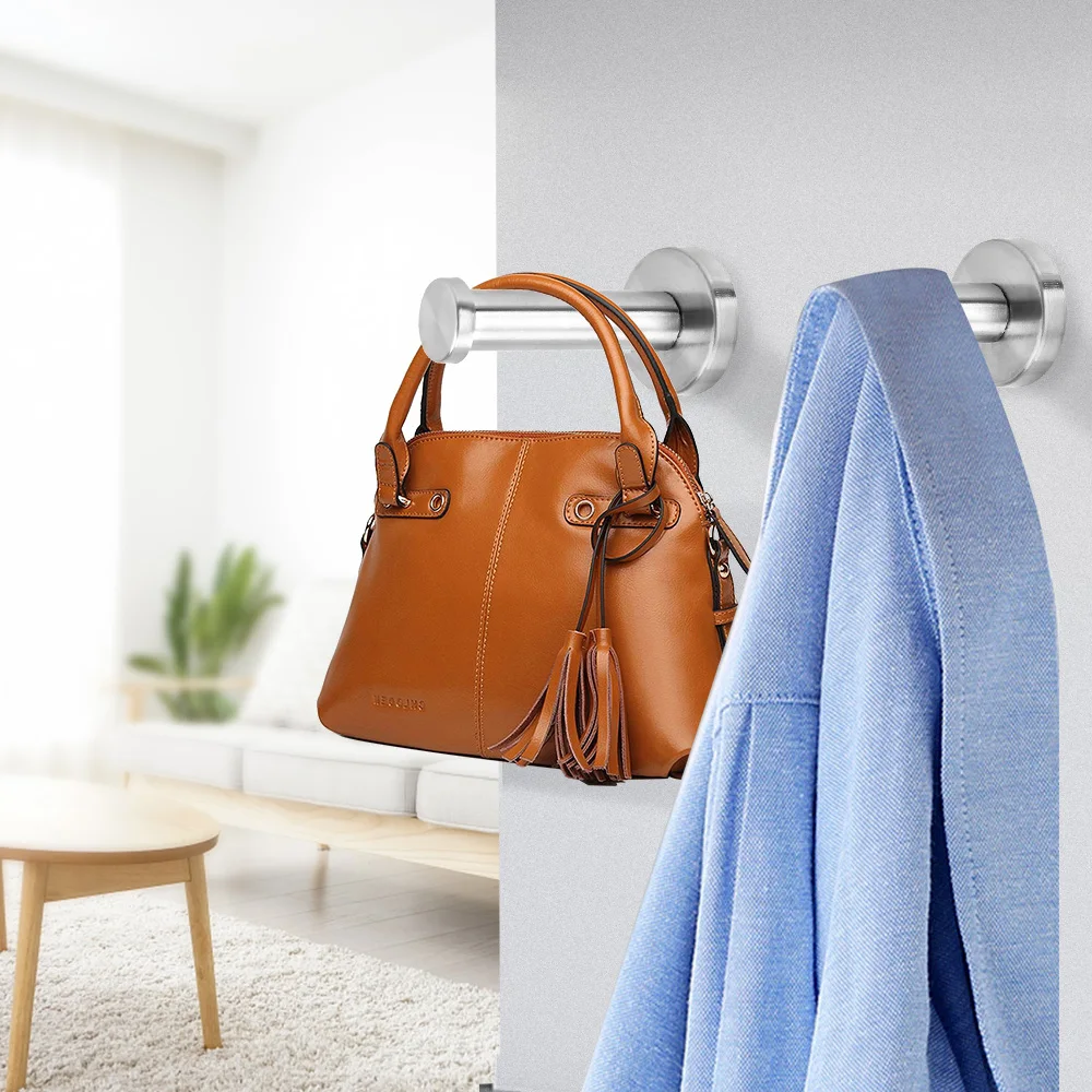 

Clothes Robe Hooks for Towels Bag Bathroom Hardware Coat Hanger with Screws Bathroom Door Hanger Hook Stainless Steel