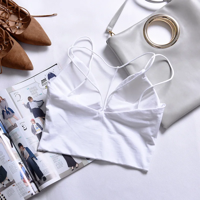 Летние женские модные сексуальные короткие Стильные бюстгальтеры топ Женский