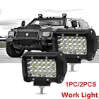 1 шт.2 шт., Светодиодная панель 12 в 24 В, комбинированный прожектор для внедорожника, лодки, трактора, грузовика, 72 Вт, 4x, 4 светодиодный