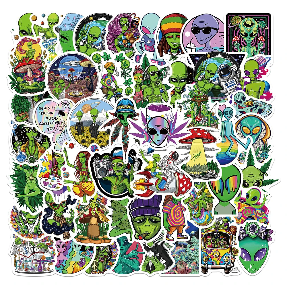 10/30/50 шт. кленовые листья травы инопланетянин граффити наклейки для детей чемодан