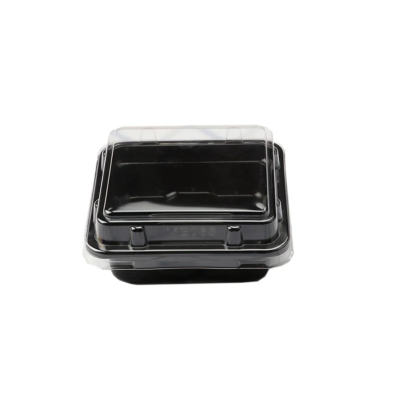 

White black plastic food containers disposable fruit dessert cream bread takeaway packaging box with lid kitchen accessories