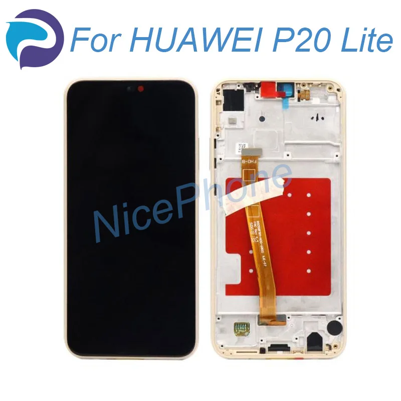 Для Huawei P20 lite экран + цифровой преобразователь сенсорного экрана в сборе запасные