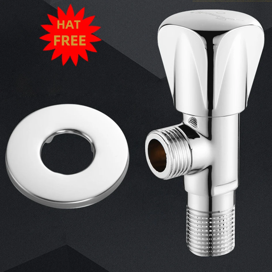 Латунный Угловой клапан для смесителя удлиняет утолщенный треугольный горячей и