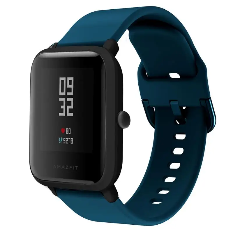 Силиконовый ремешок для наручных часов Samsung Galaxy Watch Active цветной Xiaomi Huami bip