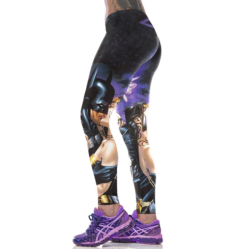 HENGFURUI цифровые печатные Бэтмен спортивные фитнес женские брюки|Легинсы| |