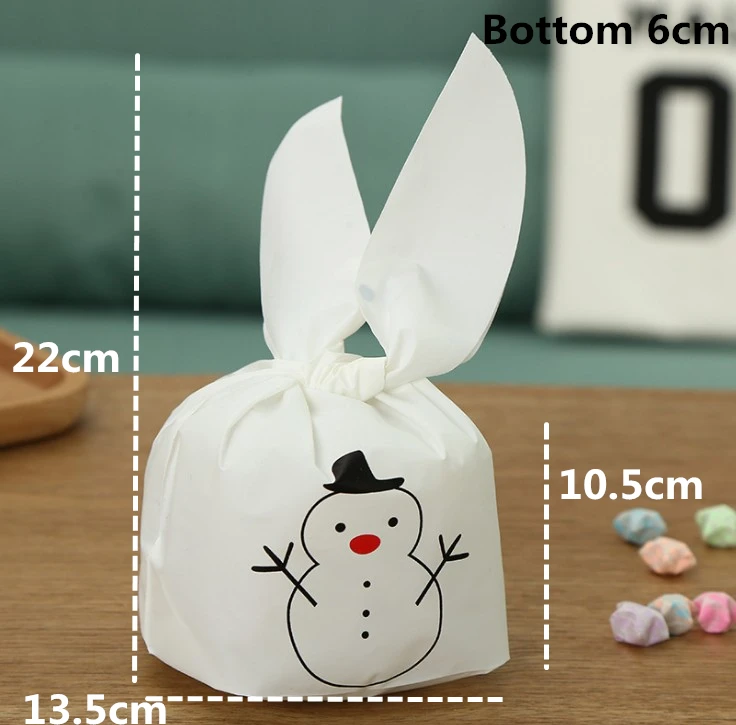 Black Snowman 5/10 шт. Веселый Рождественский подарок сумки с рождественскими конфетами, шоколадное печенье сумки Санта Клаус елка Упакованные мешоки с год - Цвет: Black Snowman