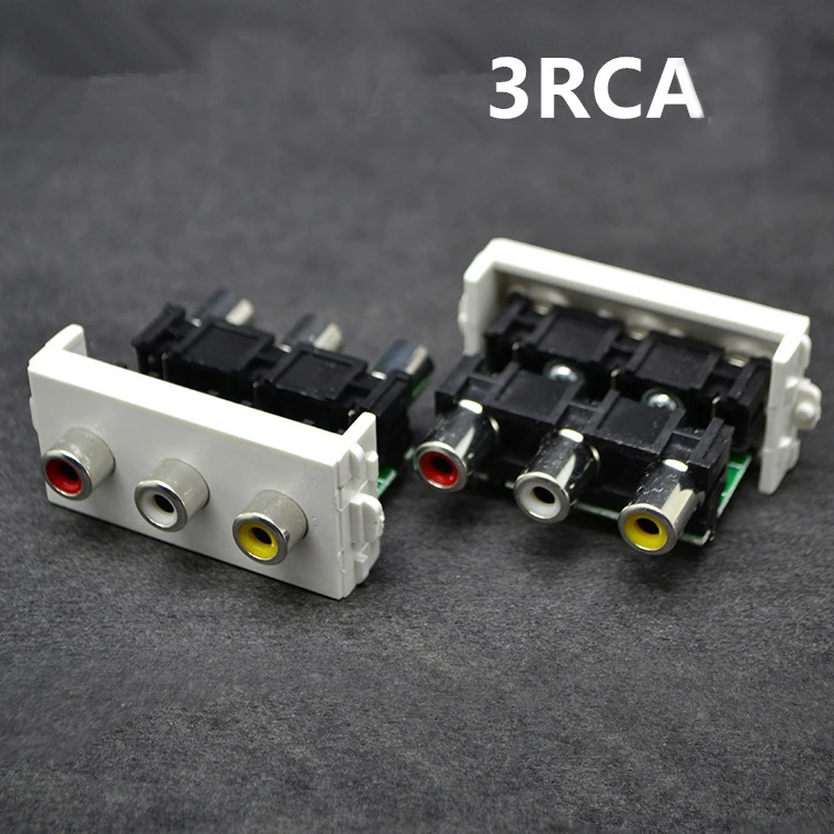 Настенная панель с портами 3RCA + RJ45 RJ11 Белая настенная для телефона Cat3 Keystone Ethernet Cat6