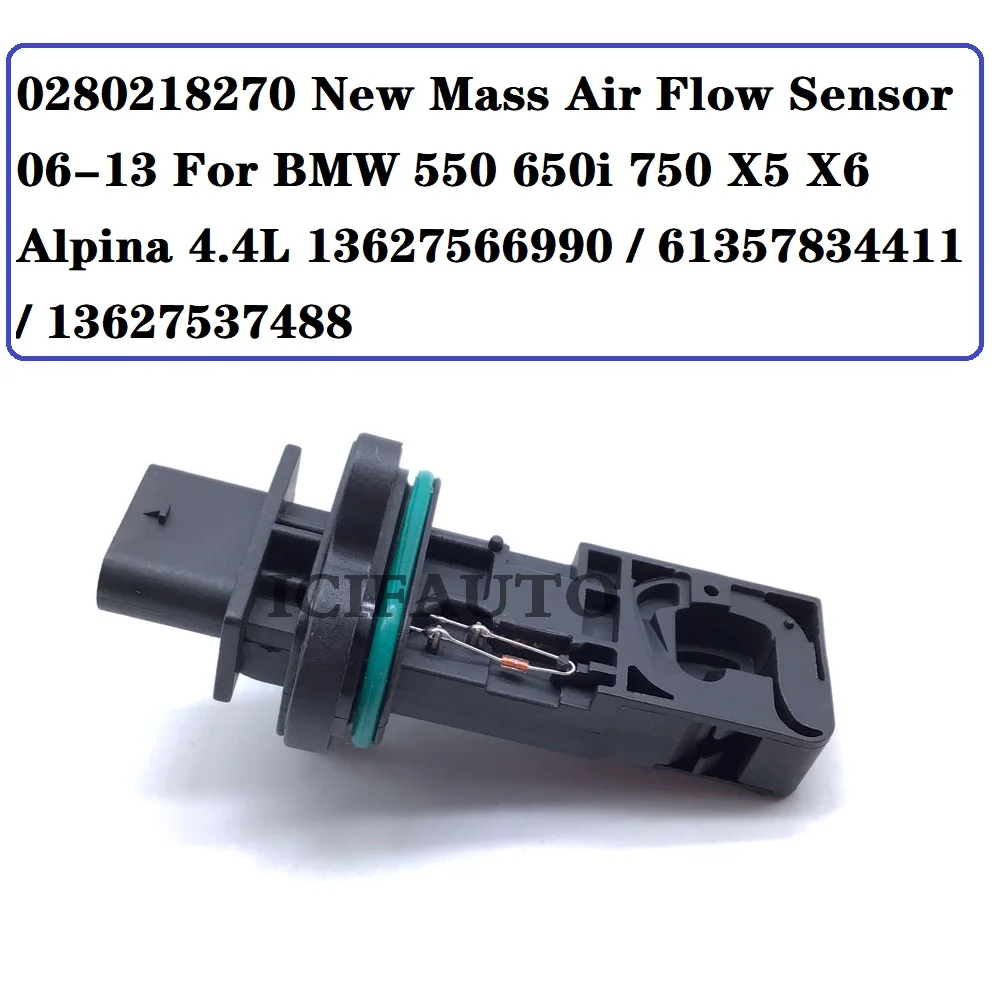 0280218270 новый датчик массового расхода воздуха 06 13 для BMW 550 650i 750 X5 X6 Alpina 4.4L 13627566990 /