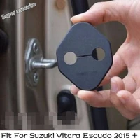 lapetus auto black inner door lock protector cover trim 4pcs for suzuki vitara escudo 2015 2021 plastic interior parts