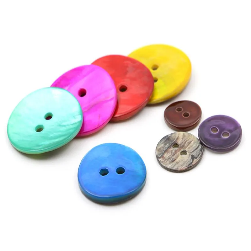 

1lot=5 pieces Sewing accessories Round Markov Natural Shell Button Shirt Knitwear Color Buttons Handmade Material Button