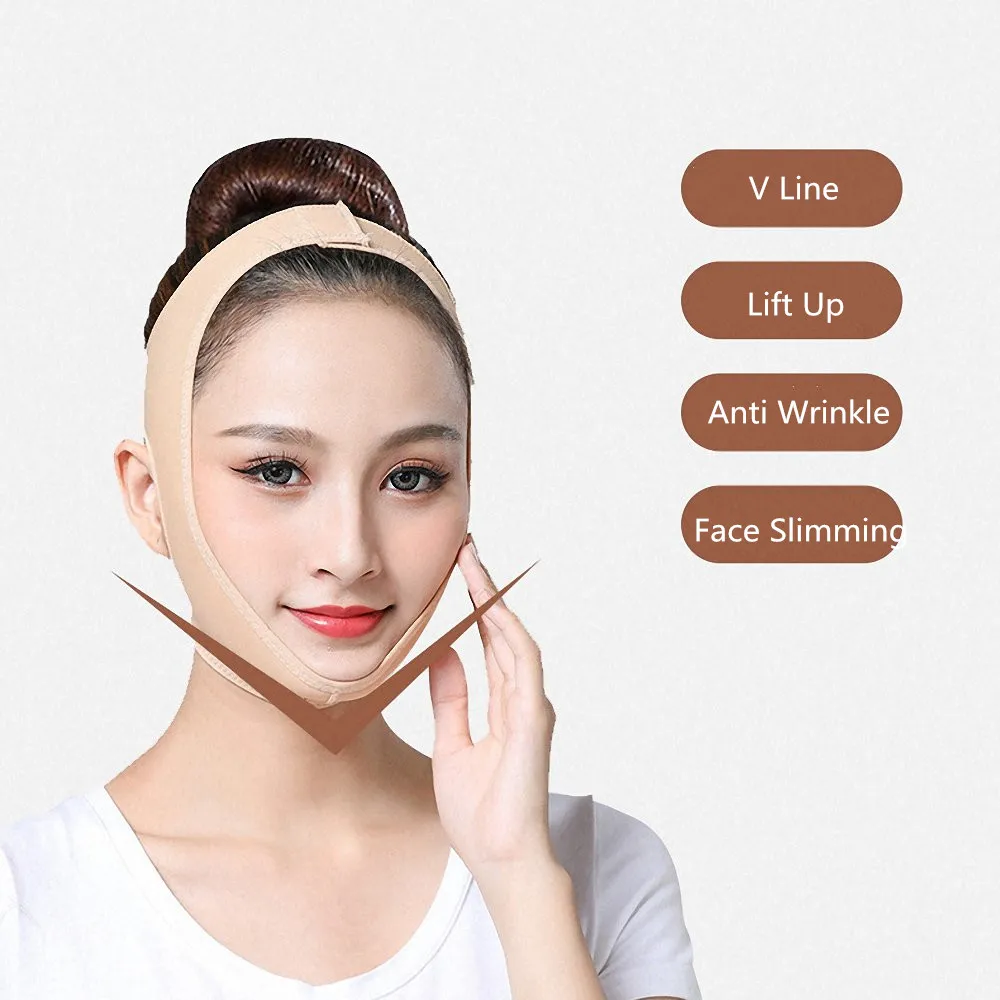 

V Line Face Shaper Elastic Face Slimming Bandage Cheek Chin Lift Up Belt Facial Massager Strap Women Face Skin Care Beauty Tools
