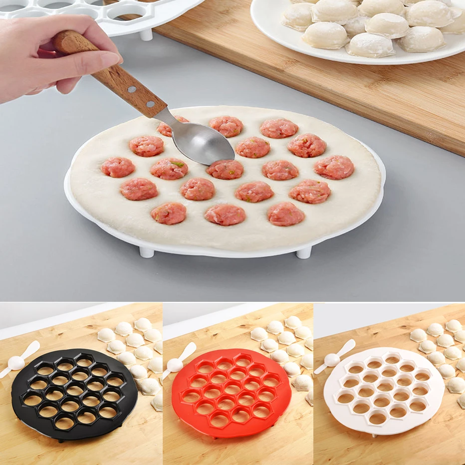 

19 Holes Kitchen Dough Press Ravioli Making Mould Dumpling Skin Artifact Mold DIY Batch Production Pasta