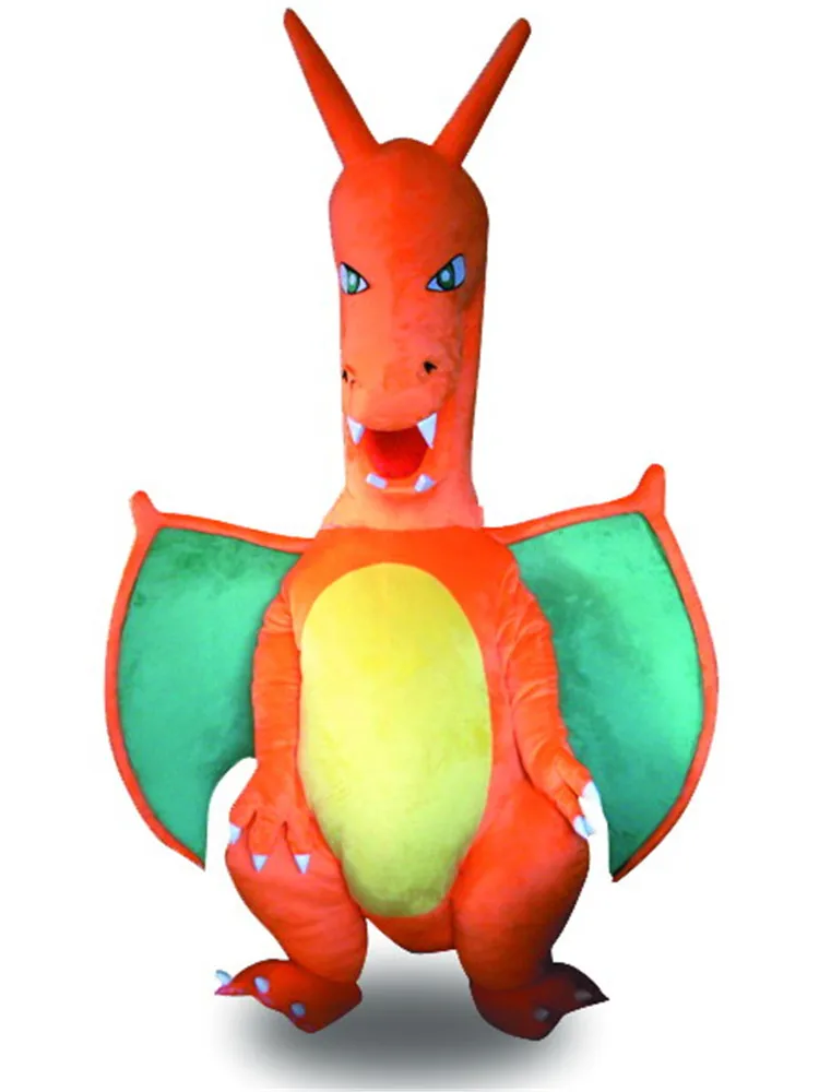 Лидер продаж классическая версия костюм талисман с большим огненным драконом