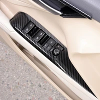 car interior for toyota camry 2018 2019 2020 carbon fiber armrest window switch button lift panel frame accessories car styling