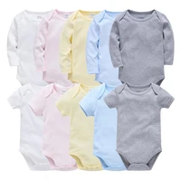 0 24m 100cotton new baby boy clothes solid toddler jumpsuits newborn baby girls overalls unisex infant onesie roupas bebe de