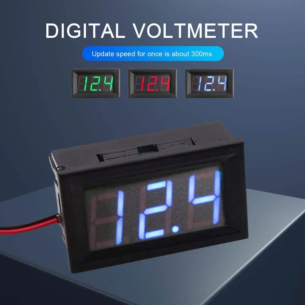 

LED Display Digital Voltmeter Ammeter DC4.5-30V DC5-30V Car Gauge Voltage Detector Volt Panel Current Meter 2 Wire Electrical