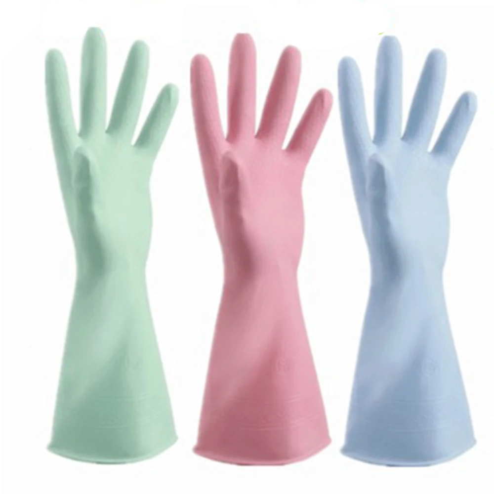 

1 Pair Latex Gloves anti-Scratch Housework Cleaning Gloves Non-slip Dish Washing Clothes Kitchen Laundry Rubber Cleaning gloves