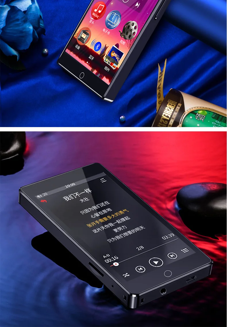 RUIZU H1 4 дюйма Сенсорный экран Bluetooth5.0 MP4 плеер с Встроенный динамик Поддержка FM радио Запись видео электронная книга MP3 плеер