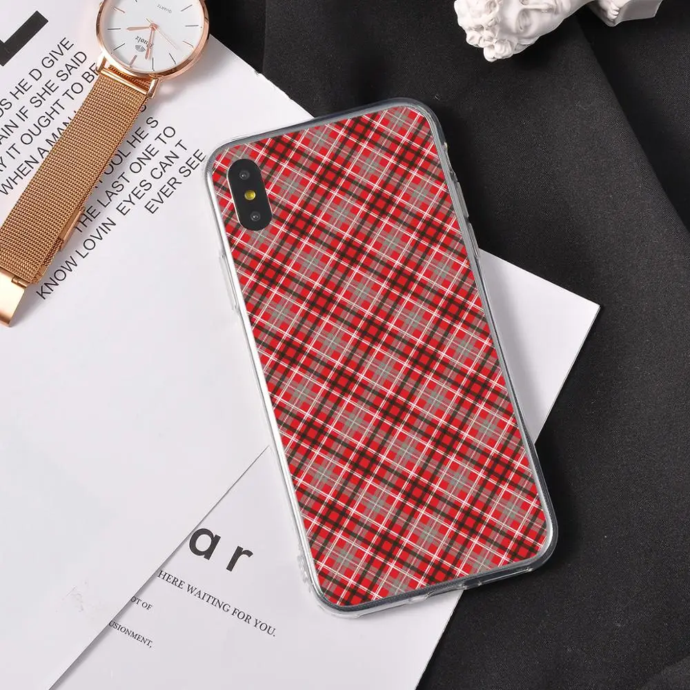 Креативный чехол для iPhone11 PRO SE 2020 X XR XS MAX простой милый черно-белый в клетку iPhone 6 6S 7