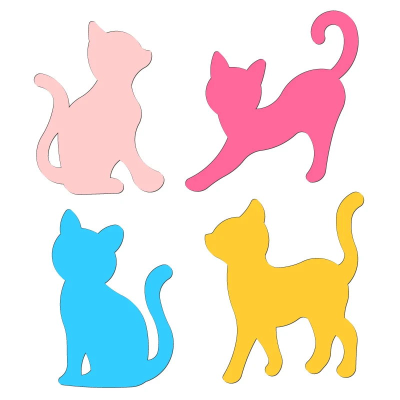 Новые высекальные штампы с изображением кота для скрапбукинга C1959 | Дом и сад