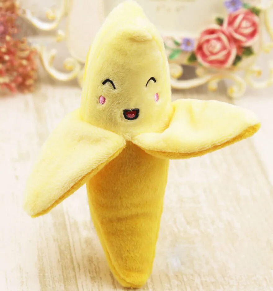 Собака жевательная игрушка для щенков скрипучий плюшевый звук Милые Фрукты