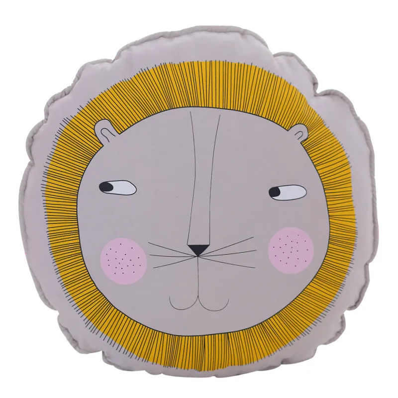 

Round Cushion Pillow Penguin Lion Bear Sofa Chair Back Pillow Car Seat Office Throw Pillows Home Decor Gifts Doll Photo Props