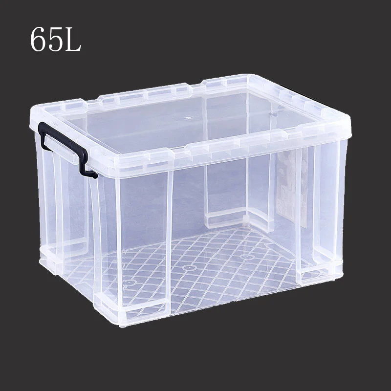 

30L Large Size Transparent PP Storage Box Plastic Container Box 44*30*25 cm