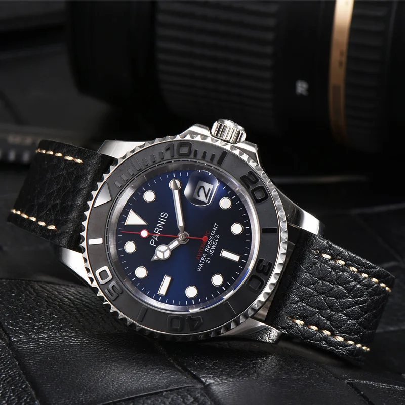 16 PARNIS механические Автоматические Мужские часы Diver Miyota 8215 браслет из нержавеющей стали мужские часы relojes para automaticos - Цвет: 16