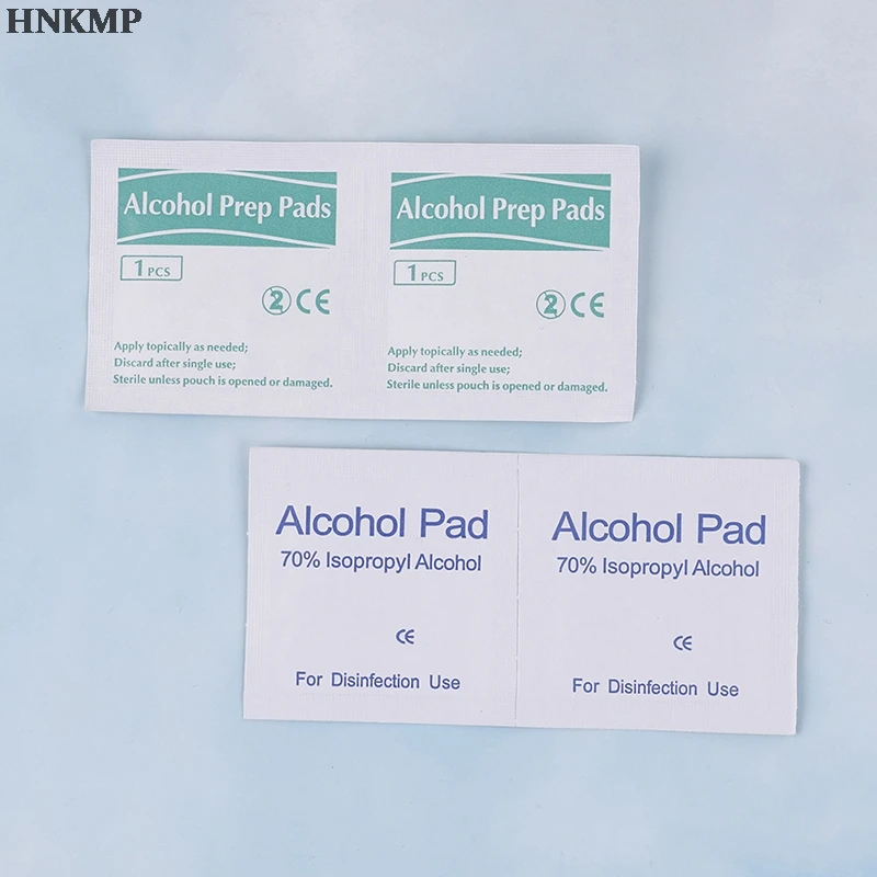 100 шт. Профессиональный спиртовые тампоны колодки Влажные салфетки 70%