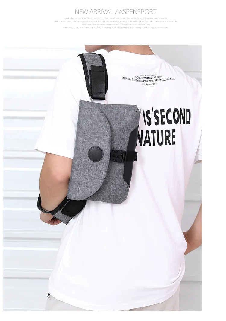 new men's shoulder bag outdoor sports chest bag casual multi-function Messenger bag
