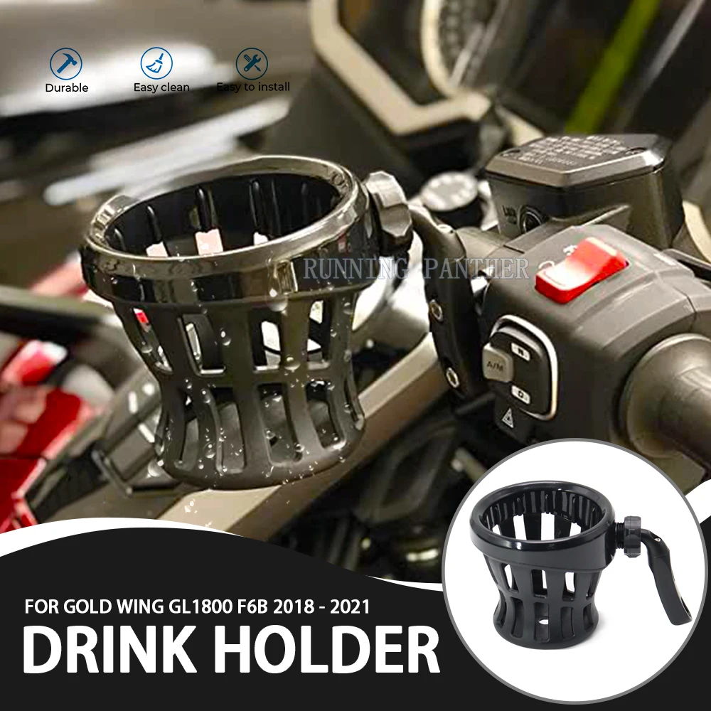 Motorcycle Cup Holder Support Clutch Brake Perch Mounts Drink Holder Carrier For Honda Gold Wing Goldwing GL1800 GL 1800 2018+
