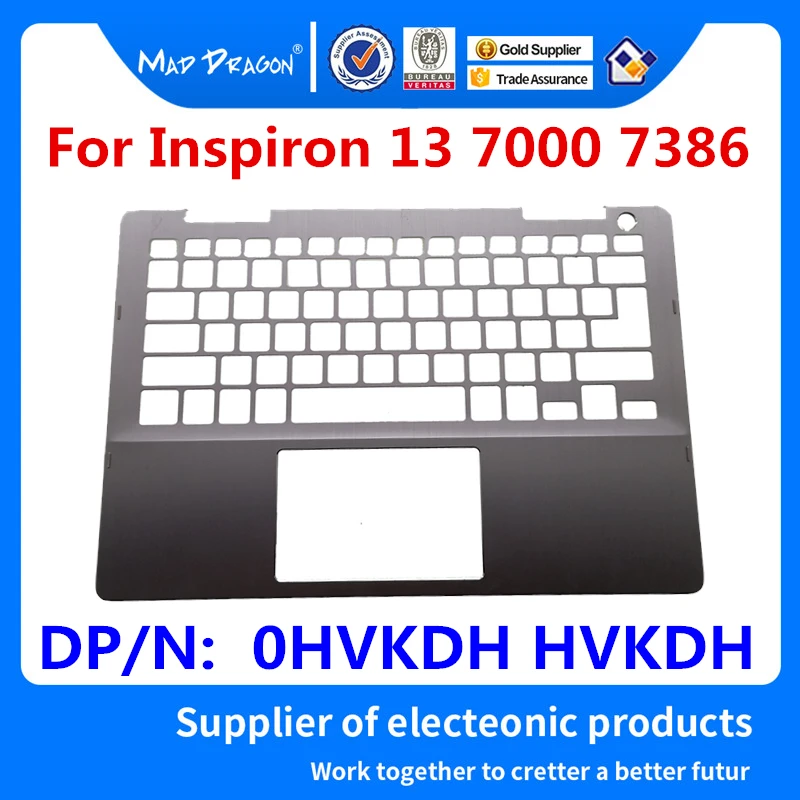 

MAD DRAGON Brand Laptop NEW Palmrest Upper Cover Case Assembly Silver For Dell Inspiron 13 7000 7386 2-in-1 7386 0HVKDH HVKDH